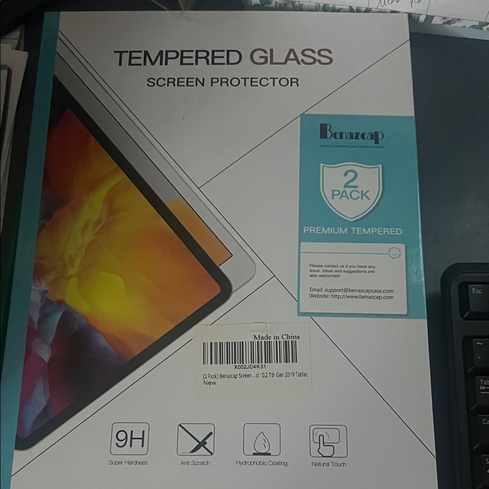 Premium Tempered Glass Screen Protector for iPad - 2 Pack  Unopened